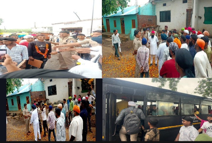 सेंधवा सिकलीगर समुदाय के 38 नव युवकों को दिलायी विभिन्न उद्योगों में नौकरी, नौकरी पर पहले दिन ज्वाईन कराने नव युवकों के पास पहॅुचे स्वयं  एसडीओपी सेंधवा कमल सिंह चौहान पुष्पाहार से किया स्वागत