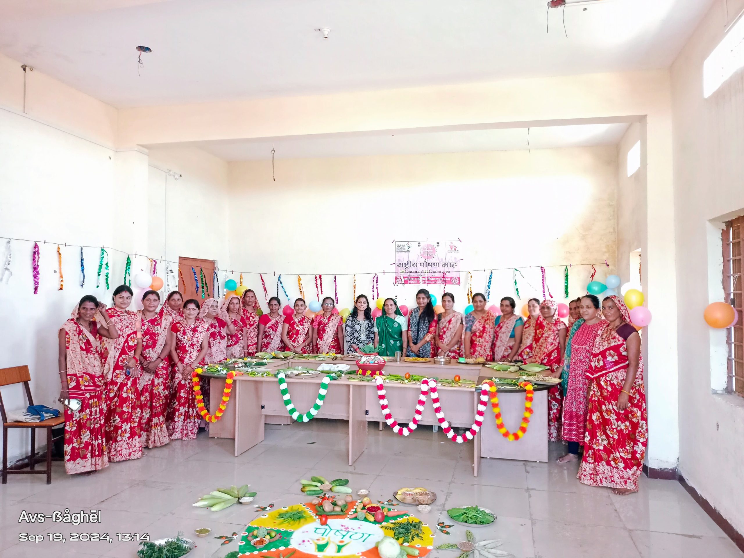 राष्ट्रीय पोषण महा का सेक्टर कापसी मे हुवा आयोजन