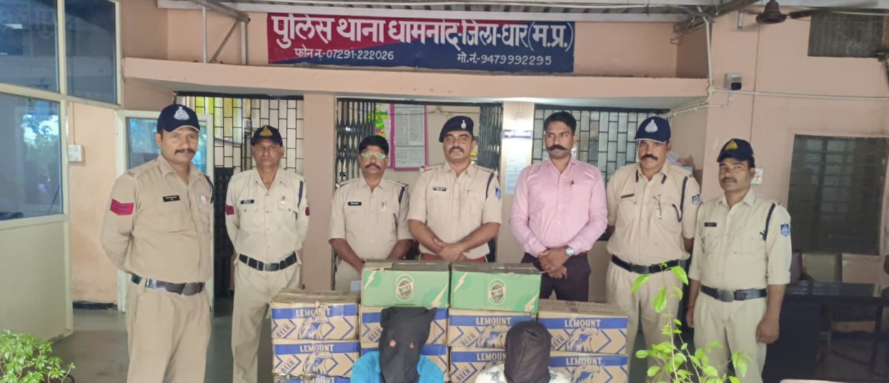 धामनोद अवैध शराब का परिवहन करते आरोपीयो को धामनोद पुलिस ने किया गिरफ्तार